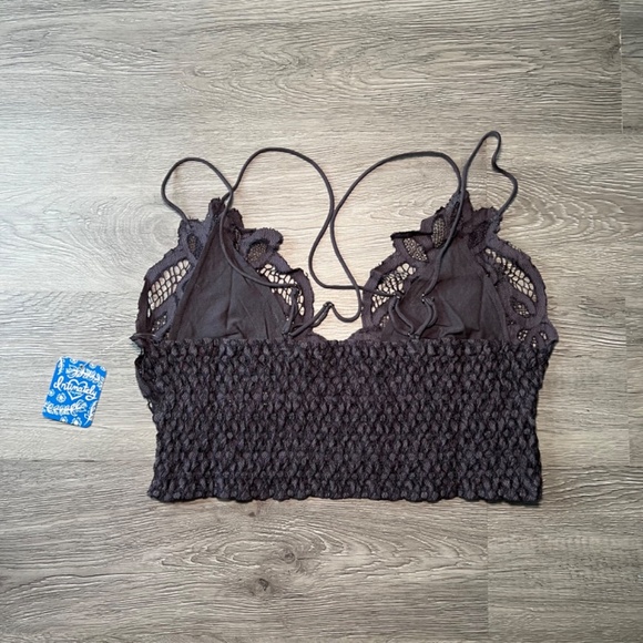 Free People Adella Bralette, Charcoal Gray ,  Sz Medium (NWT) - Picture 3 of 7